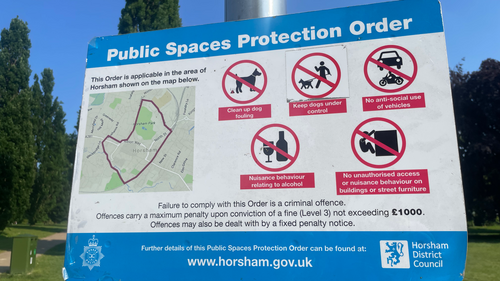 Horsham ASB sign