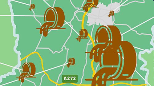 Horsham Sewage Map