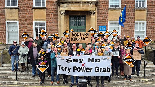 Lib Dems march on West Sussex County Hall