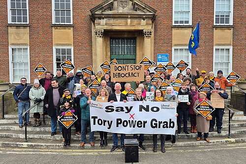 Lib Dems march in Chichester